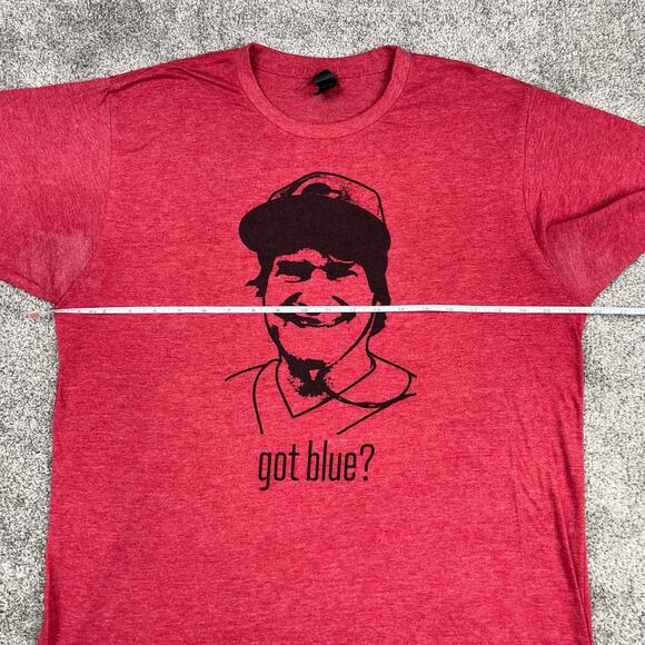 "Go Blue" Graphic Red T-shirt size L - Picture 3 of 6